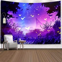 yin yang tapestry boho mandala space starry sky art wall hanging tapestries for living room home dorm decor