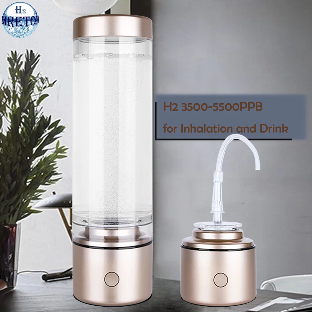 

Перезаряжаемая бутылка для генератора воды с высоким содержанием водорода 5000PPB PEM Электролизный ионизатор японское ремесло может дышать Pure...