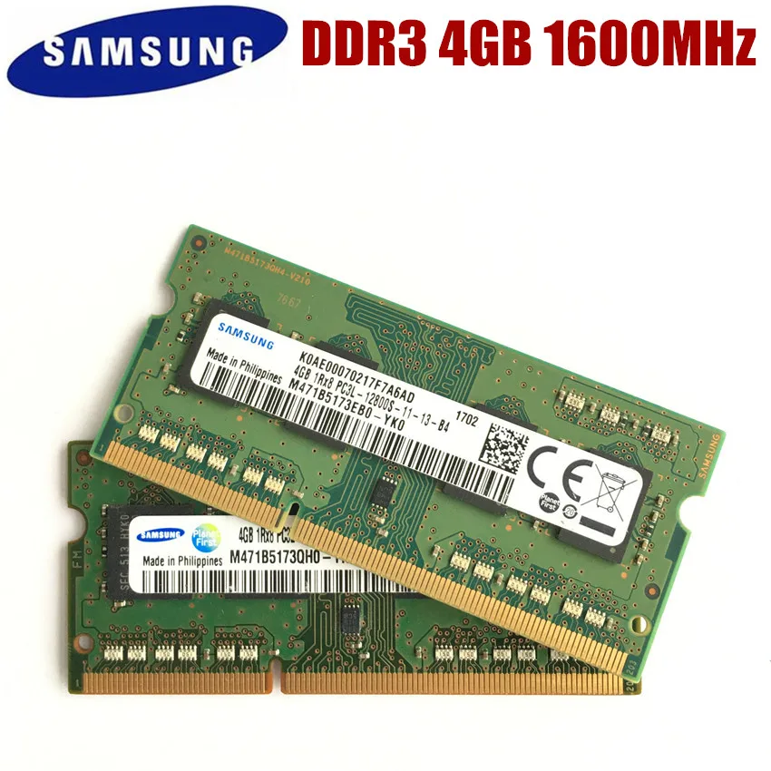 SAMSUNG 4G 1RX8 PC3L 12800S DDR3 4 Гб 1600 МГц память для ноутбука модуль SODIMM RAM|Оперативная память|