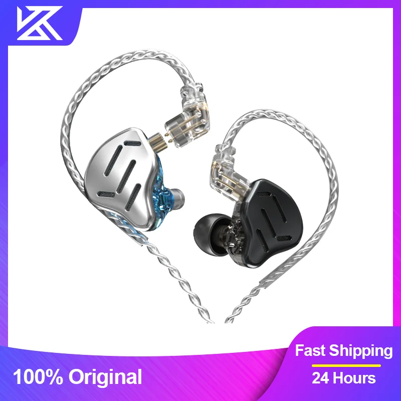 Проводные наушники KZ ZAX 7BA + 1DD гибридные Hi-Fi наушники-вкладыши для монитора с