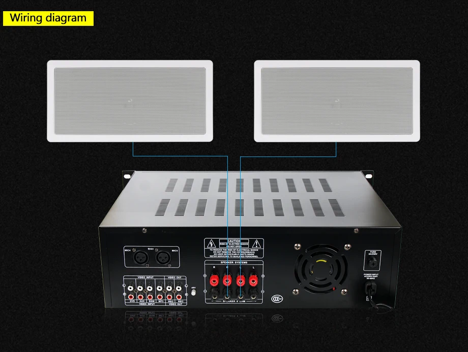 Oupushi VX5-LCR домашний кинотеатр фоновая музыкальная система прямоугольный потолочный динамик 10 Вт-120 Вт для отеля Hifi Качество звука