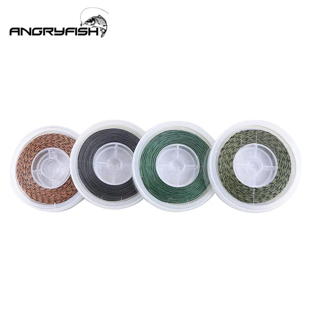 Angryfish Lead Core Carp Fishing Line 25Lbs 35Lbs 45Lbs 60Lbs 20m for Rig Making Sinking Braided | Спорт и развлечения