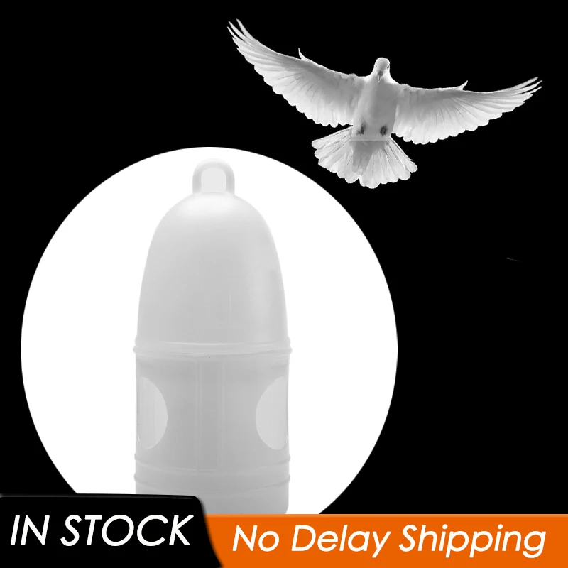 1 шт. 3 размера пластиковый белый поилка с ручкой голубей птицы диспенсер для воды