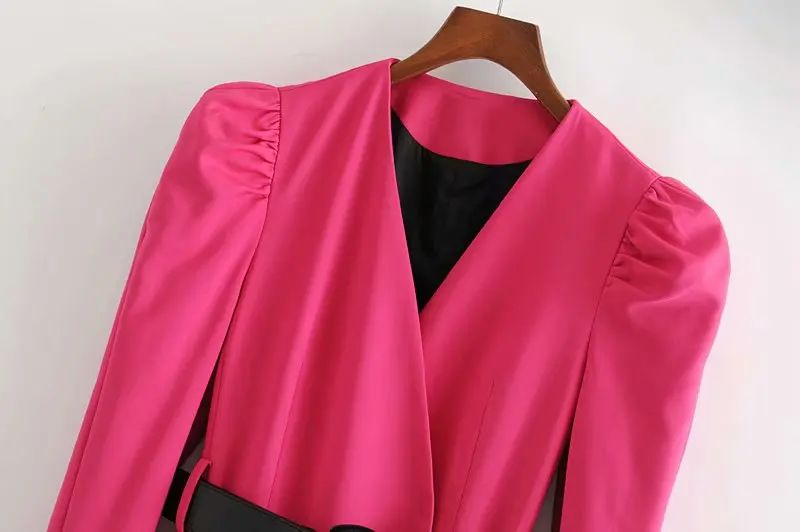 Женский костюм блейзер с рукавами фонариками длинное платье в английском стиле