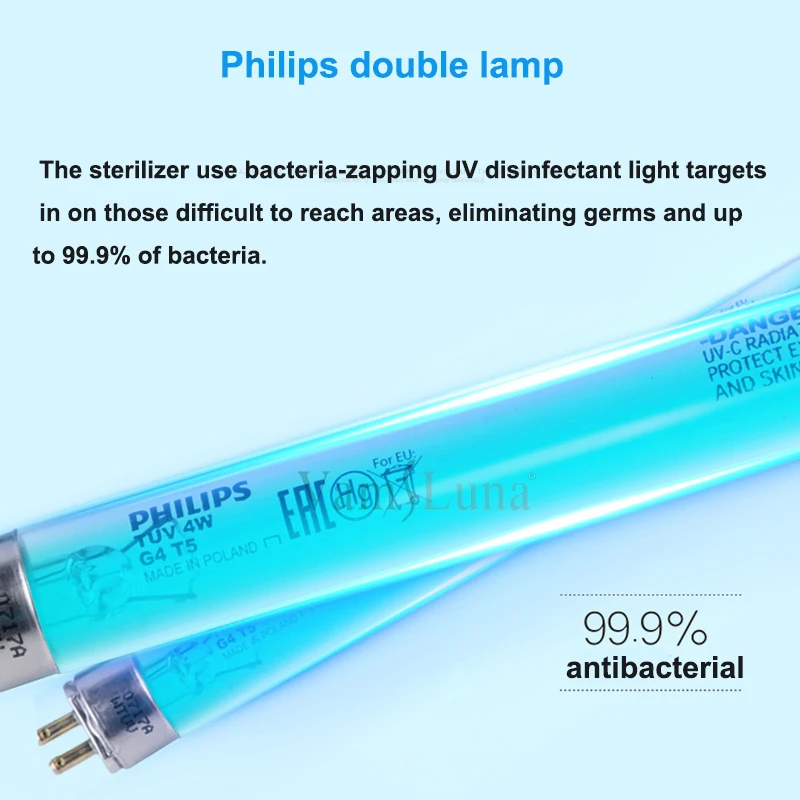 

18L Double UV Lamp Underwear Disinfection Storage Cabinet UV Sterilizer Dryer for Baby Clothes Toy Nail Disinfection Towel with