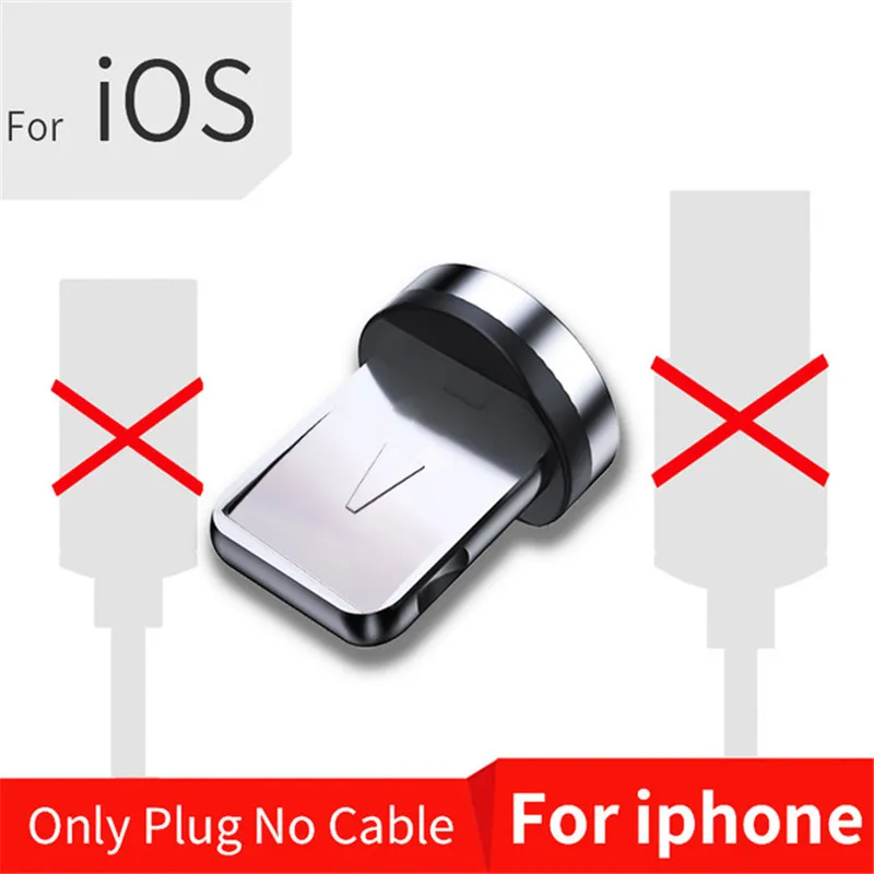 GTWIN Магнитный USB кабель для iPhone XS Max Micro usb type C адаптер зарядное устройство Быстрая зарядка Магнитный шнур для samsung S10 S9 2 м/3 м - Цвет: Only For iPhone Plug