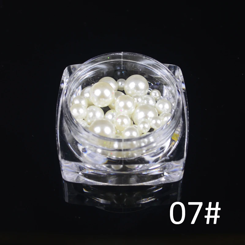 YZWLE 1 коробка цветные ногти перламутровые блестящие стразы бисер сделай сам