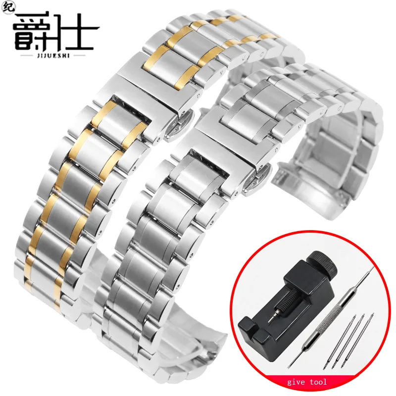 

Stainless Steel Strap 19mm 20mm 21mm High Quality Wristband Silver Bracelet For L2 L4 Series Watch Accessories