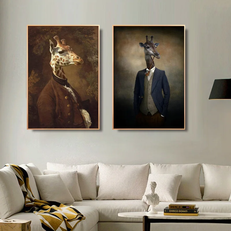 Г-н Жираф Классическая Тканевая обувь настенные картины художественные плакаты