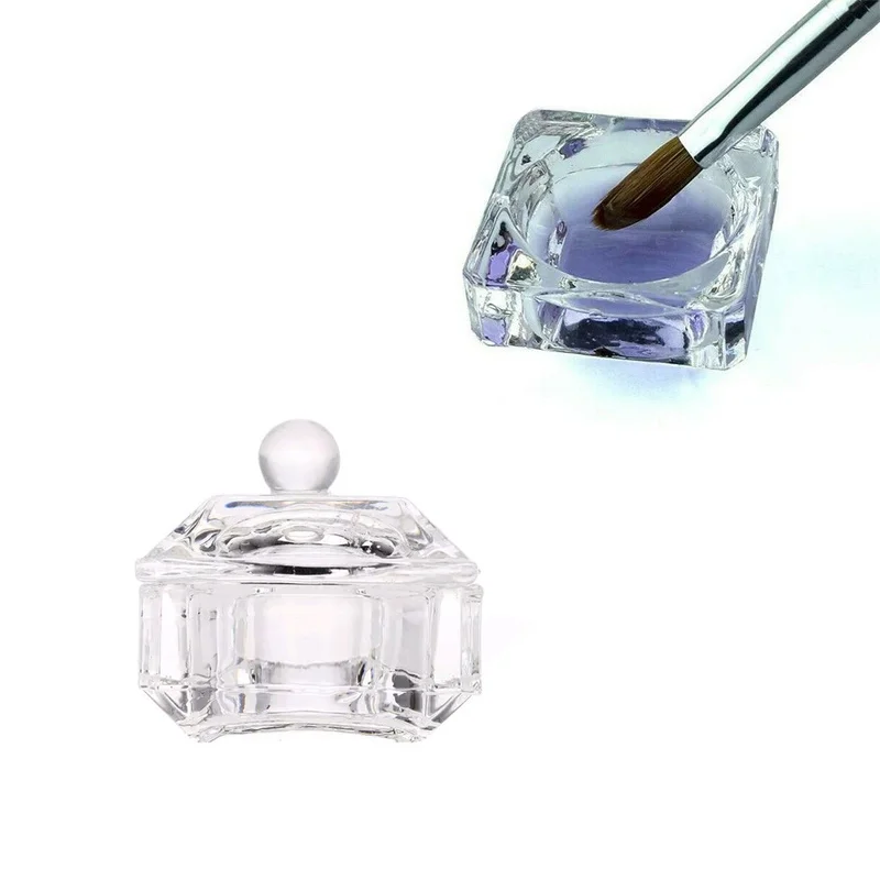 

Nails Clear Color Transparent Tool Powder Dish Liquid Acryl Nail Crystal Glass Cup for Acrylic