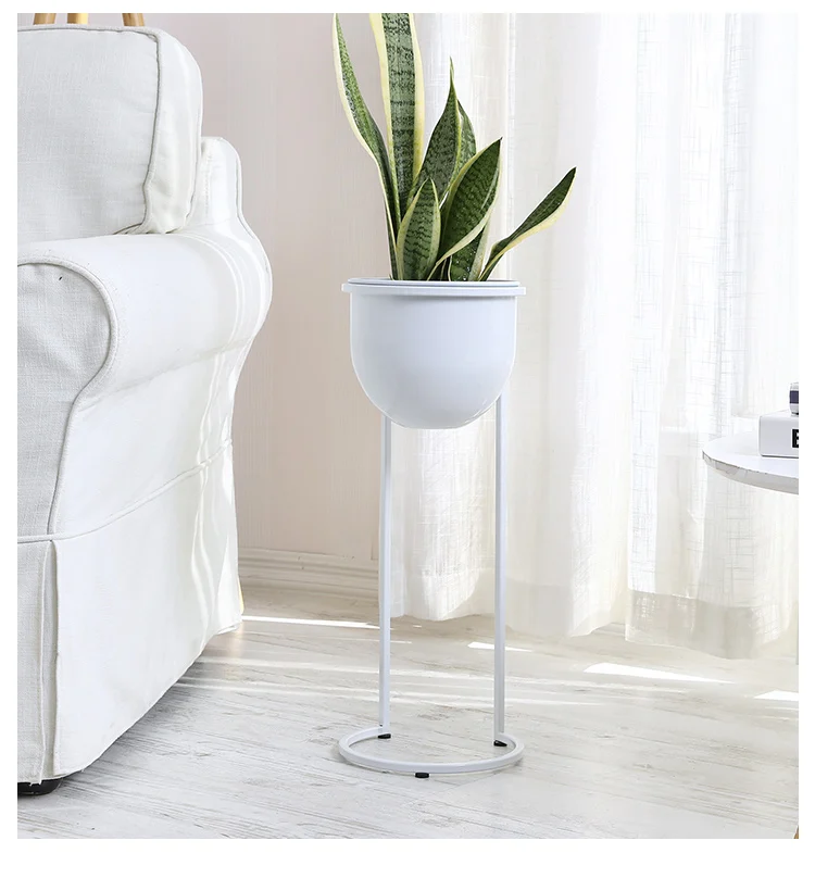 

Ins European Style Wrought Iron Flower Stand Floor Type Living Room Rack Simple Indoor Balcony Nordic Wind Green Shelf