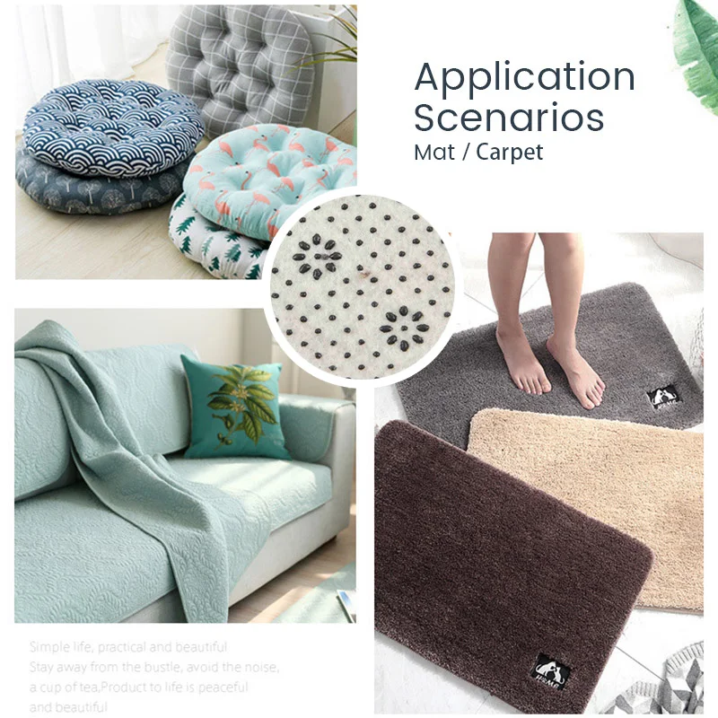 

100*150cm Polyester Anti Slip Vinyl Fabric Diy Cushion Sole Non Skid Non-woven Fabric Cloth Carpet Rubber Non-slip Fabric