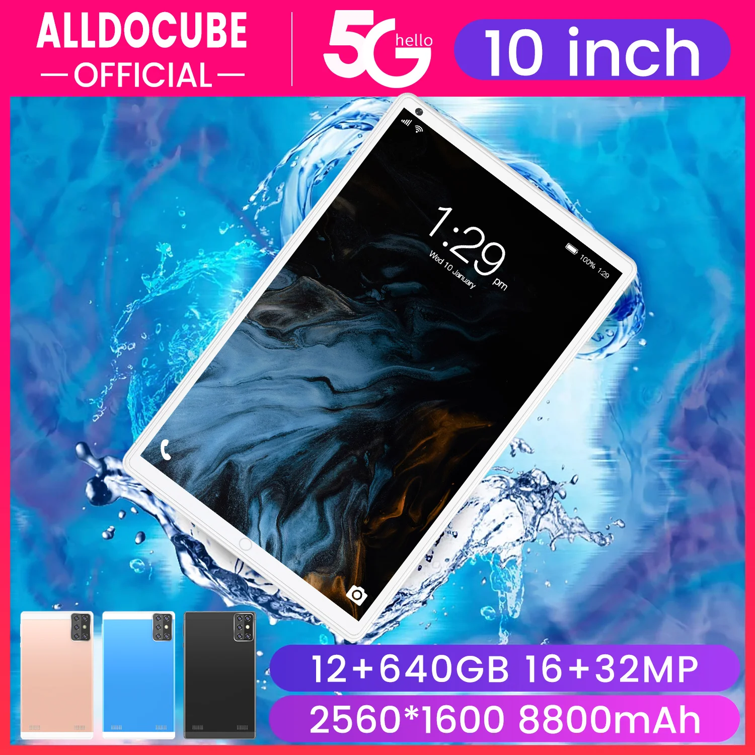 

Tablet PC 12GB RAM 640GB ROM Fast WIFI Dual 5G LTE Tablets 12 Core Undefined 8800mAh New Global Version Battery Tablets PC