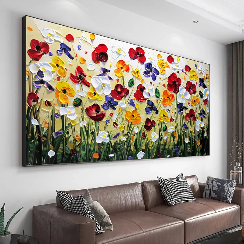 

Abstract Watercolour Oil Flower Art Posters and Prints Wall Colourful Decorative Picture Canvas Painting Cuadros for Living Room