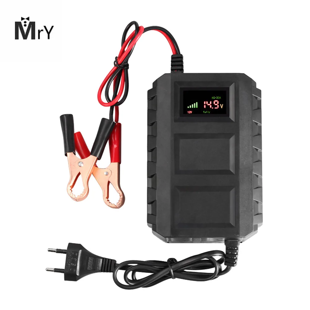 Зарядное устройство для автомобильного аккумулятора со светодиодным дисплеем 12