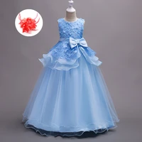 glitz children formal wear blue princess long pageant prom dress kids pageant ball gowns for little girl children party dresses
