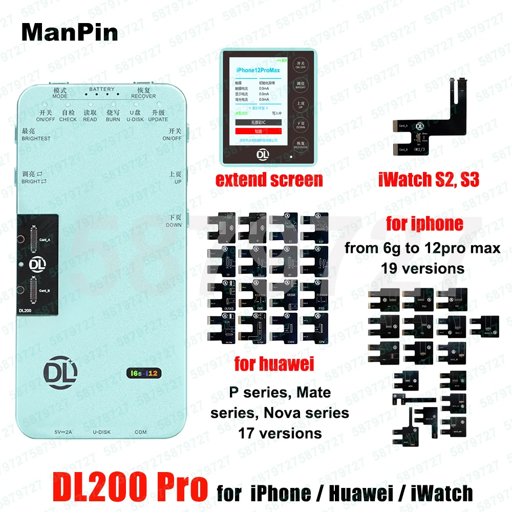 DL200 Pro ЖК-экран тестер гибкий кабель для iPhone 12 Mini MAX 11 XS XR 8 7 6S Plus Huawei iWatch True Tone 3D