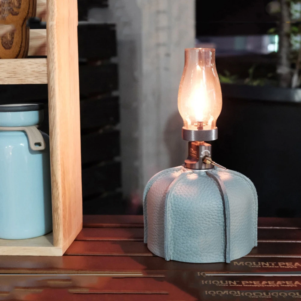 Плоский кожаный чехол для отдыха на природе газовом баке защитный сумка хранения