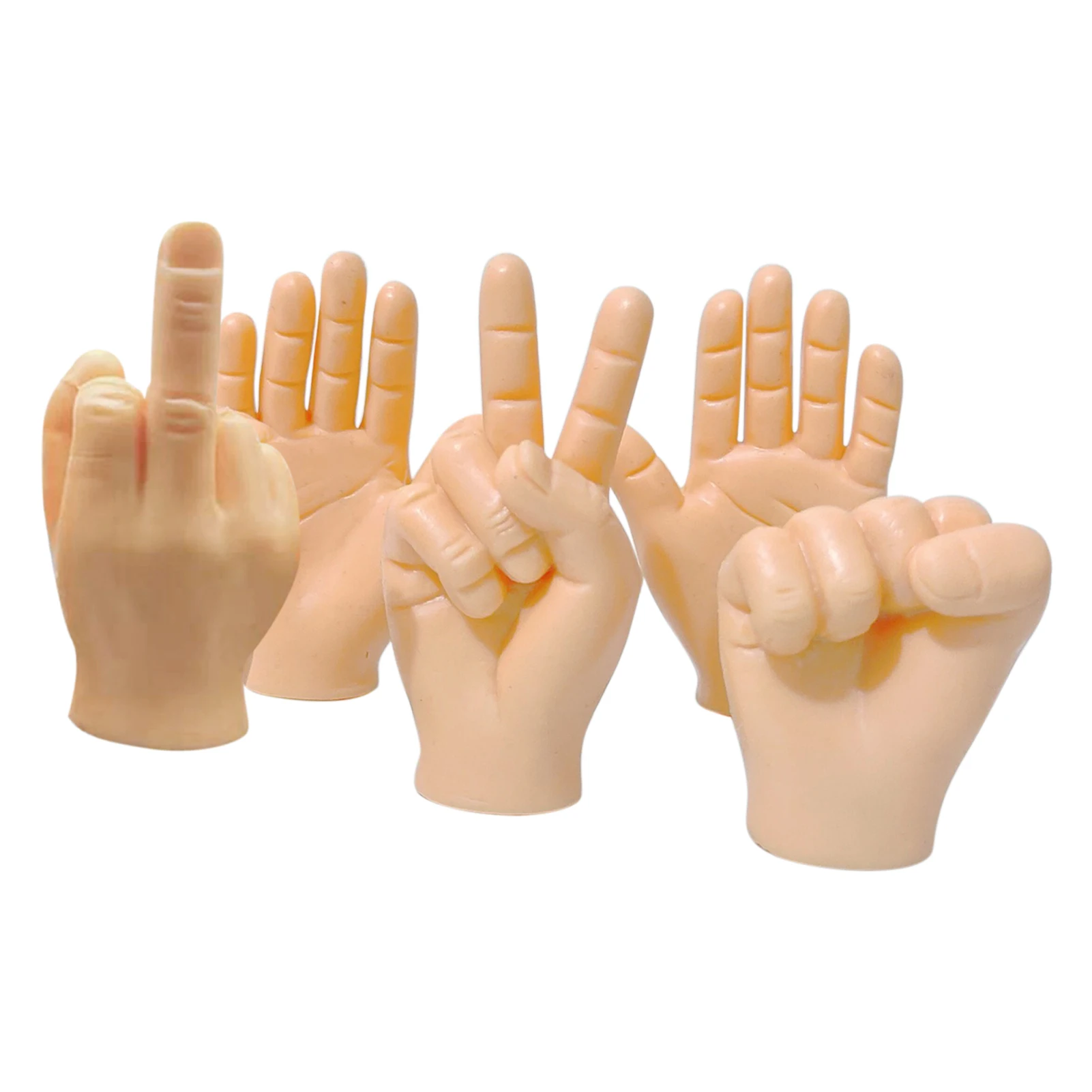 

2021 Fidget Toys Funny Mini Hands Novelty Finger Hands Set Tricky Game small Hands Model Funny Finger Sleeve Model Cat Pet Toy