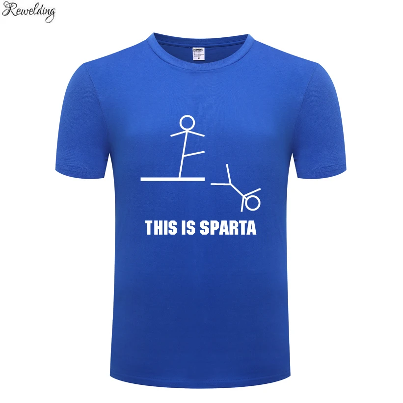 

THIS IS SPARTA Funny Spoof Novelty Mens Men T Shirt Tshirt Summer New Short Sleeve O Neck Cotton Casual T-shirt Top Tee