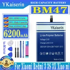 Сменный аккумулятор для Xiaomi Redmi 3, Redmi3, 3S, 3X, 4X, Redmi3 Pro, Hongmi Redrice 3, 3s, BM47, Подлинная батарея 6200 мАч, трек 