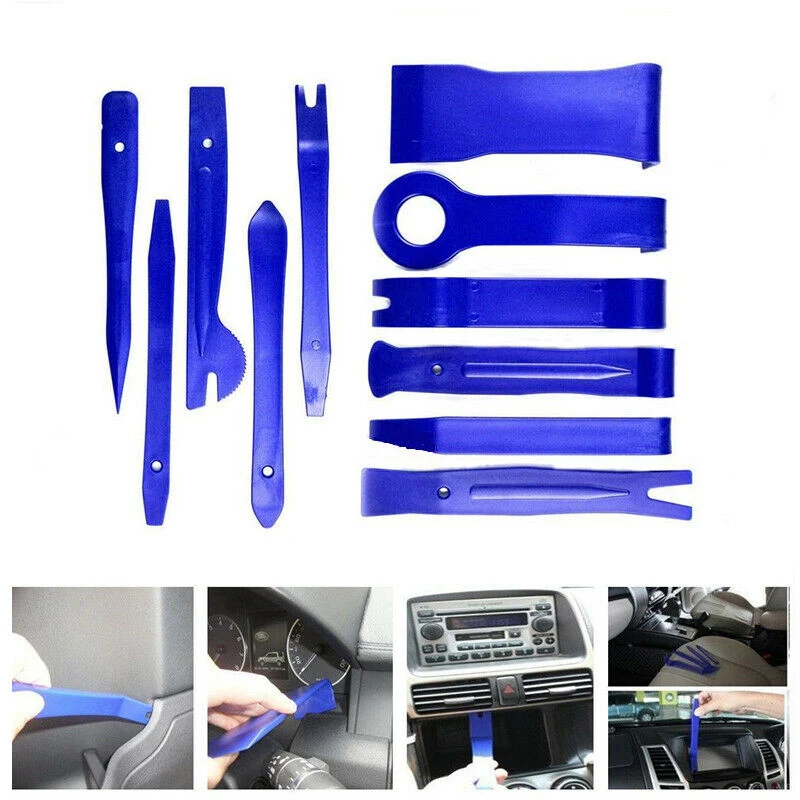 

11Pcs Trim Removal Tool Car Removal Kits Window install Repair Set Auto Interior Radio Panel Repair Durable Door Clip Tools