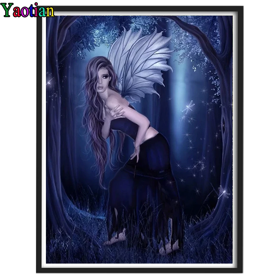 

Алмазная вышивка на всю площадь, Новое поступление, Фэнтезийный лес, Темный ангел, Женская Алмазная вышивка, вышивка крестиком, Алмазная моз...