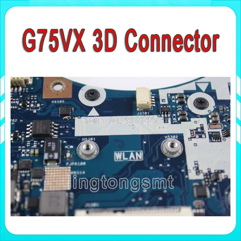 

send board + with 3D Connector GT670MX with 3GB For Asus G75VX laptop motherboard G75VX mainboard G75VX motherboard test 100% OK