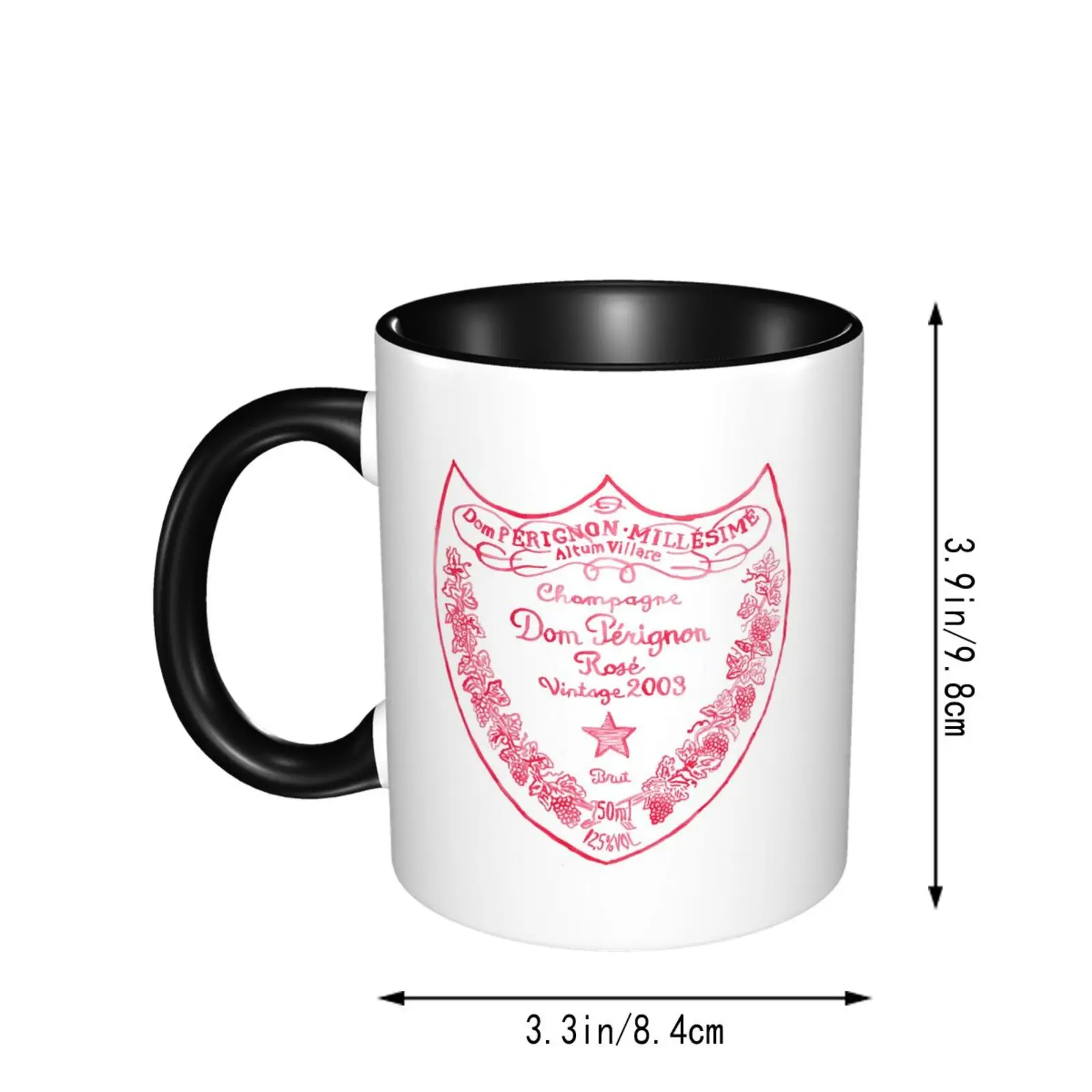 

Dom Perignon #5 Printed Funny Coffee Interior Color Ceramics Mug Tea Cup