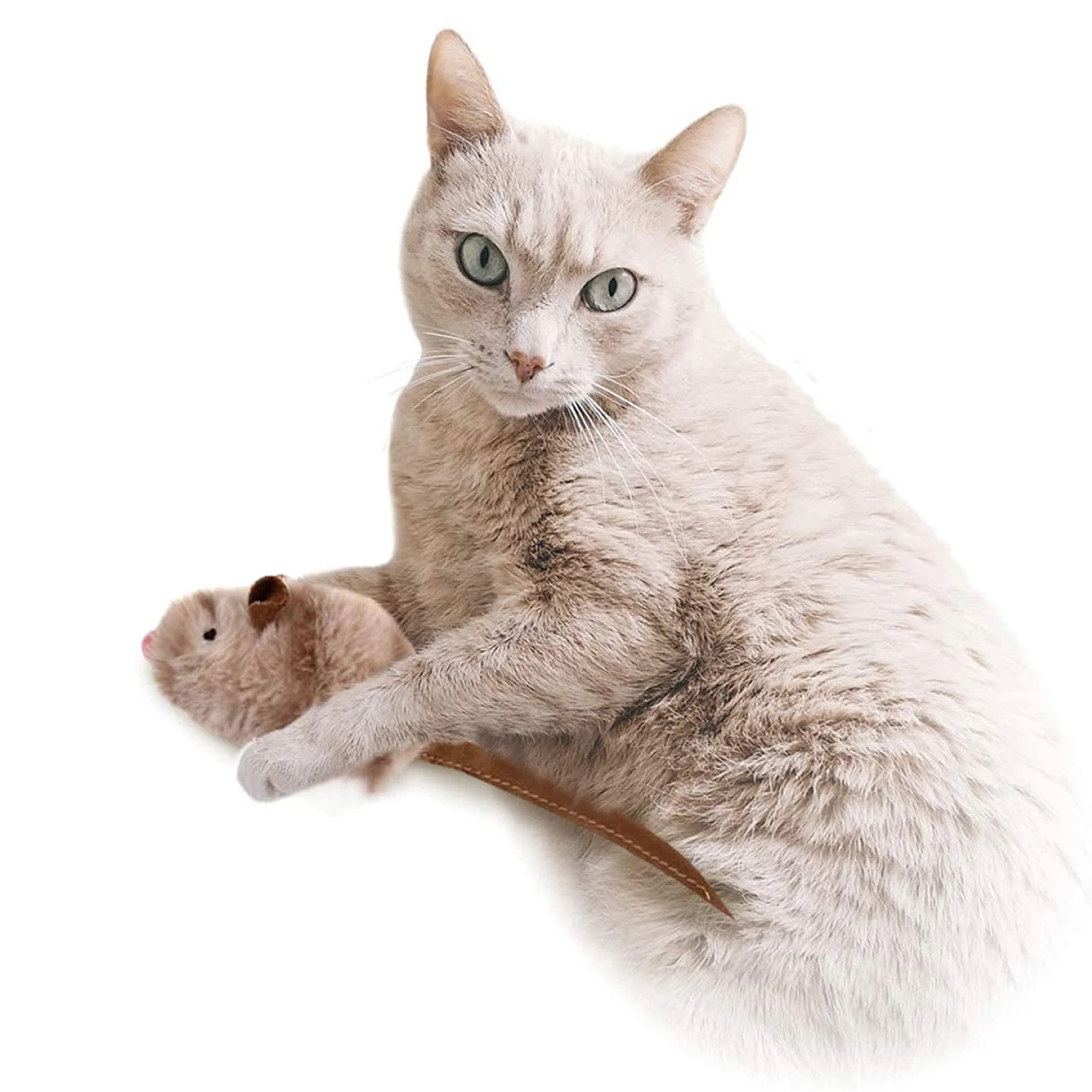 

Interactive Mouse Cat Toy Electronic Sounding Flannel Mice Cat Toy Automatic Moving Mouse Toy With Sensor Trigger For Indoor Out