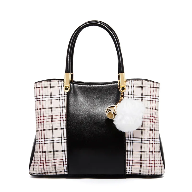 

New casual check Shoulder Bag Fashion stitching cross brand women's handbag messenger bag women's leather handbag satchels bags