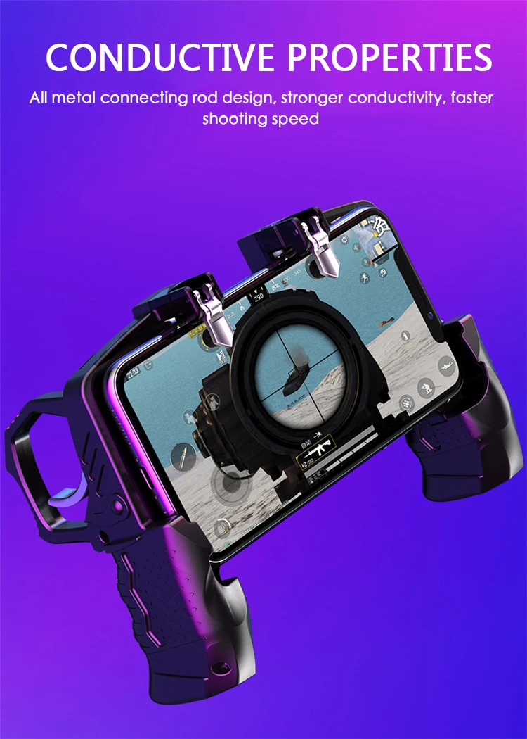 Новинка игровой контроллер K21 для PUBG мобильный телефон джойстик L1 R1 триггер
