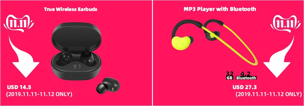 Arikasen настоящие беспроводные наушники bluetooth 5,0 наушники TWS спортивные наушники 3D стерео звук с микрофоном и чехол для зарядки