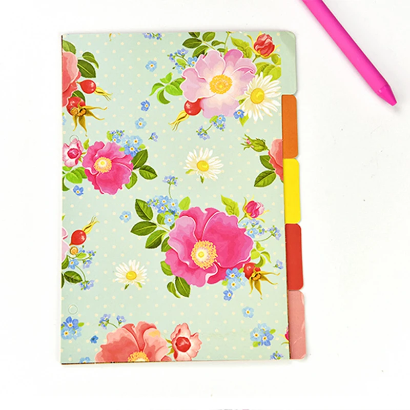 

Washi Style Blossom Index Set For A5 A6 Spiral Notebook Replacement Inner Pages Filler Papers Planner Agenda 2021 Papelaria