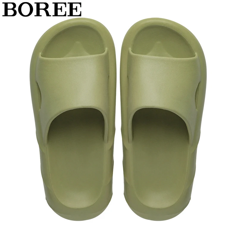 

Summer Men Slippers Thick Platform Slippers Beach Eva Soft Sole Slide Sandals Leisure Men Ladies Indoor Bathroom Anti-slip Shoes