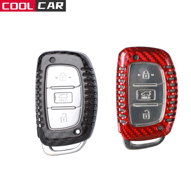 Углеродное волокно чехол для дистанционного ключа от машины крышка Hyundai IX25 IX35 I20