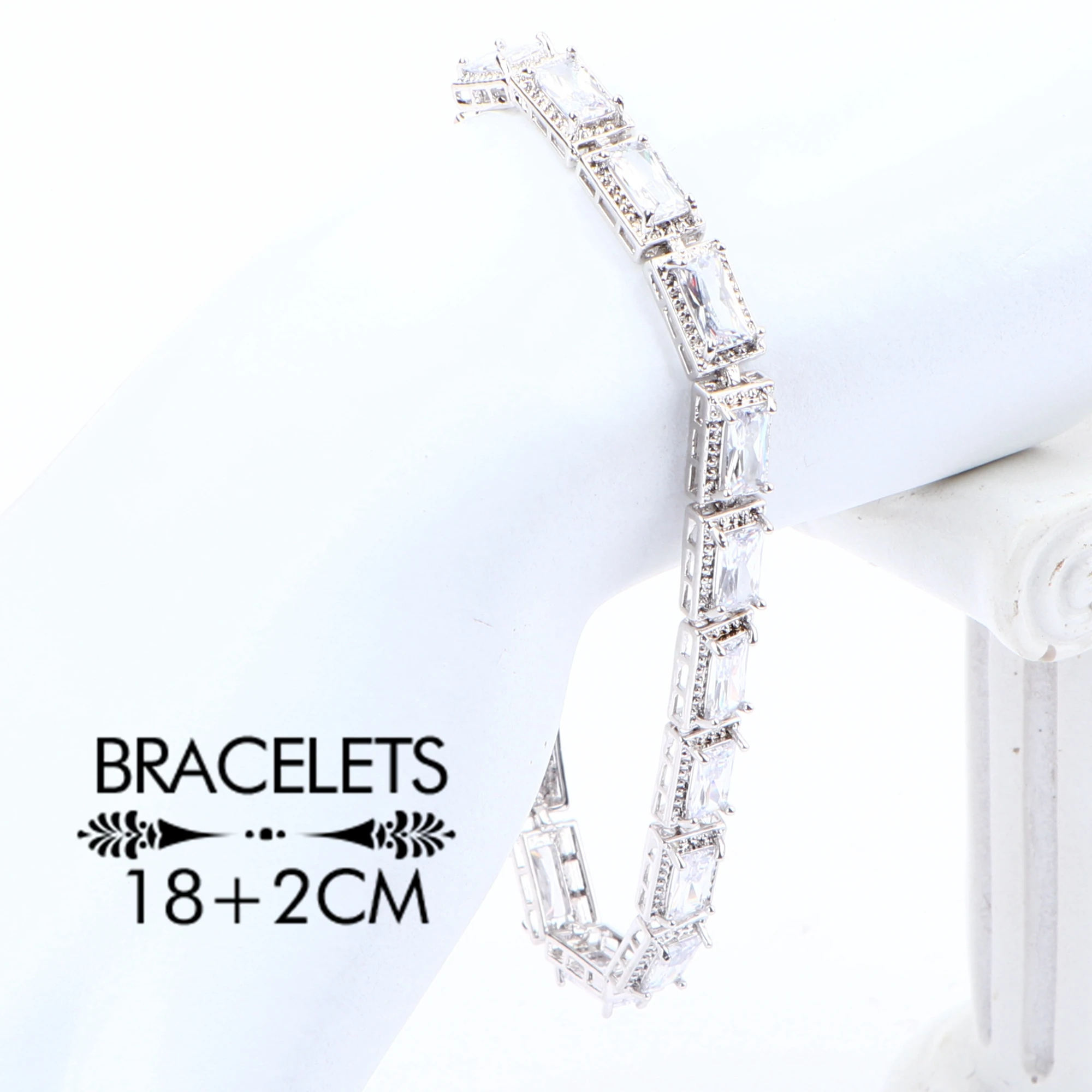 Женские свадебные ювелирные наборы из стерлингового серебра 925 пробы с белым