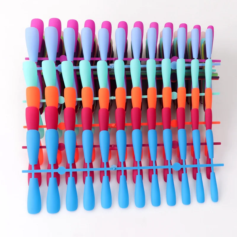 

1 Sheet Matte Long False Nail Full Cover Press on Nails Art Tips Pink White Black Artificial Fake Nails Manicure Extension Tools