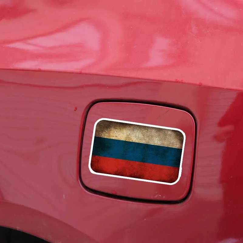 YJZT 11,5 см* 6,9 см забавная наклейка для велосипеда автомобильные аксессуары Русский Флаг Автомобильная наклейка из ПВХ 6-0187
