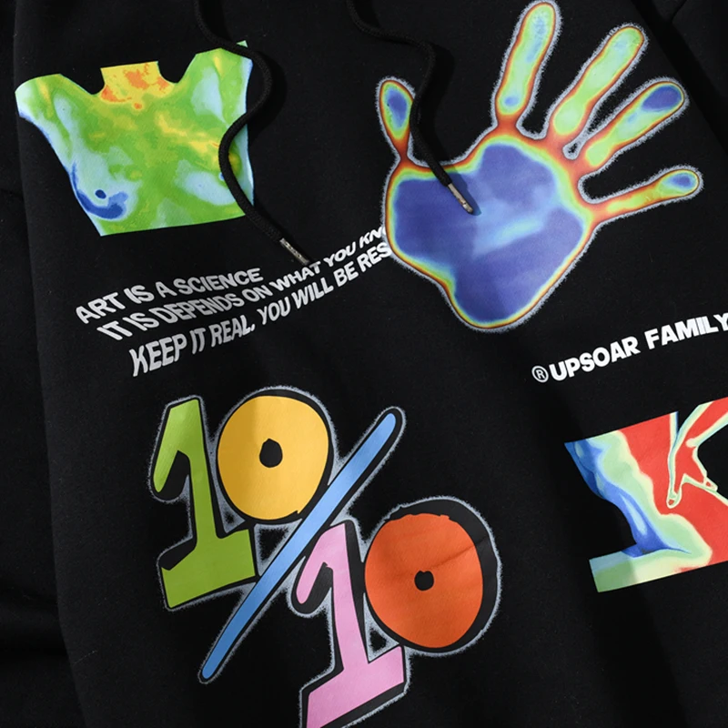 

Men Hip Hop Winter Fleece Pullover Hoodies Thermal Imaging Girl Printed Harajuku Streetwear Cotton Casual Hooded Sweatshirts