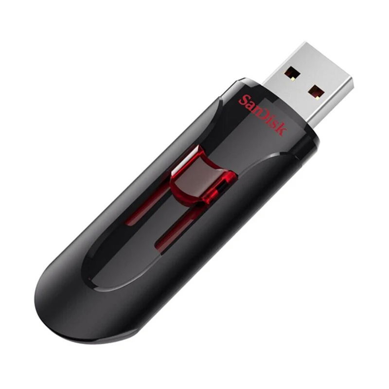 SanDisk CZ600 USB флэш-накопитель 32 Гб USB 3,0 Флешка 16 Гб 64 Гб 128 ГБ 256 ГБ выдвижной флеш-накопитель высокоскоростной u-диск - Цвет: Черный