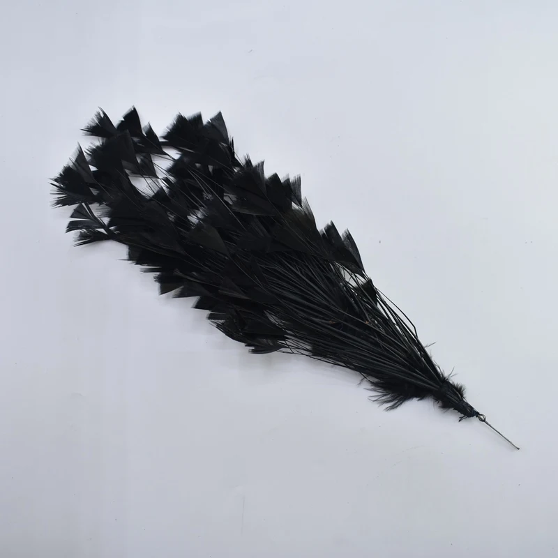 Black 1 букет, красивое гусиное перо, перья, цветы, свадебные корсажи, перья фазана, для рукоделия, головной убор, сделай сам, аксессуары для украшения дома - Цвет: Black