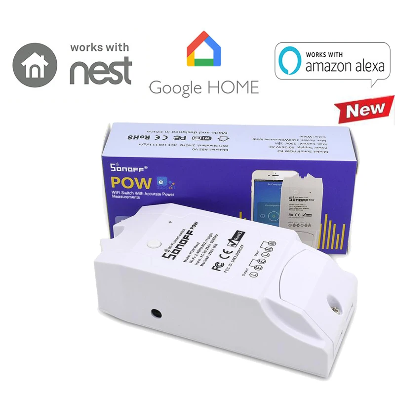 Sonoff Pow R2 15A 3500 Вт измеритель энергии монитор Беспроводной Wi-Fi переключатель с функцией разделения времени дистанционное управление приложение телефон