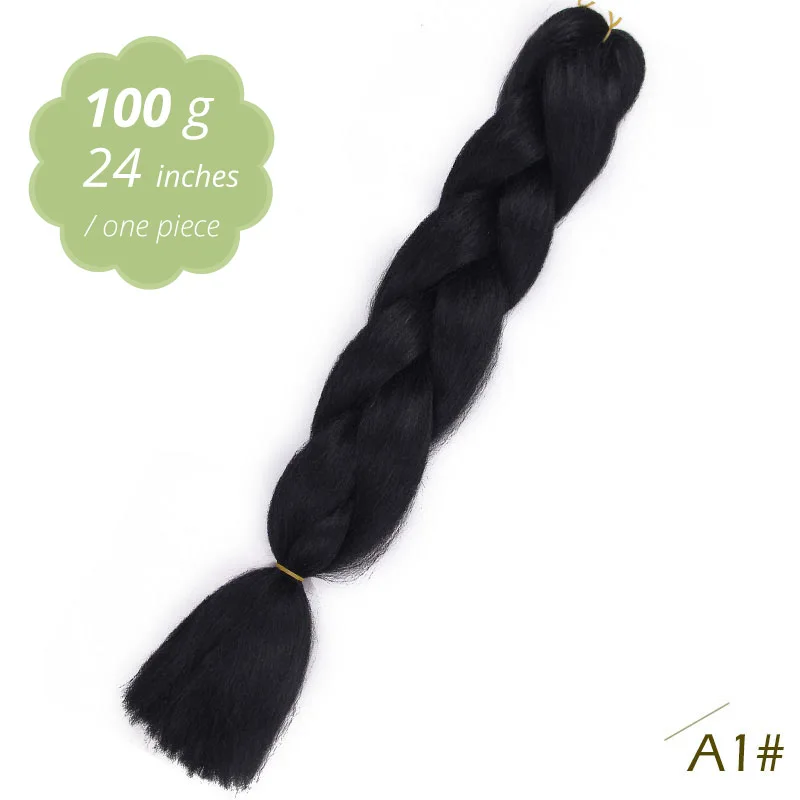 A1 AISI BEAUTY Crochet Braids Synthetic Hair Jumbo Braiding Hair 100g/Pack Pink Grey Twists Braids Hair Extensions - Цвет: A1