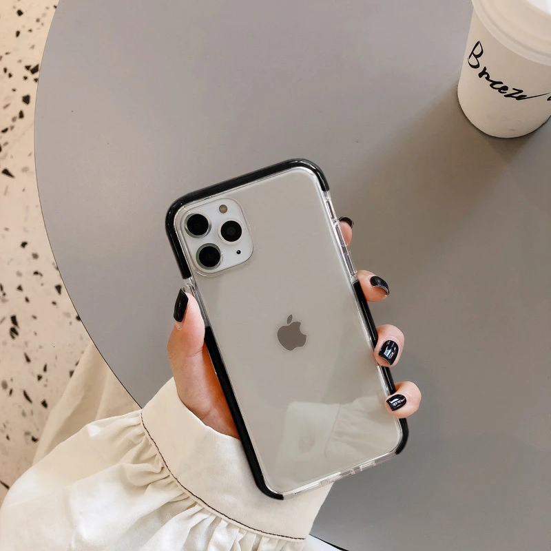 Противоударный карамельный цвет чехол для телефона для iPhone 11 11Pro Max XR XS X XS Max 7 8 6 6S Plus мягкая прозрачная задняя крышка capa - Цвет: T1