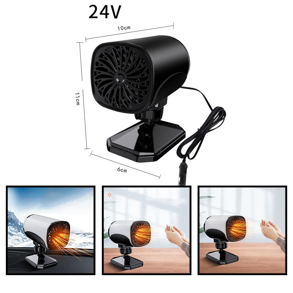 

2 In 1 Car Heater Car Windshield Defroster Demister Heating Cooling Fan Electric Warmer 12V/24V 120W