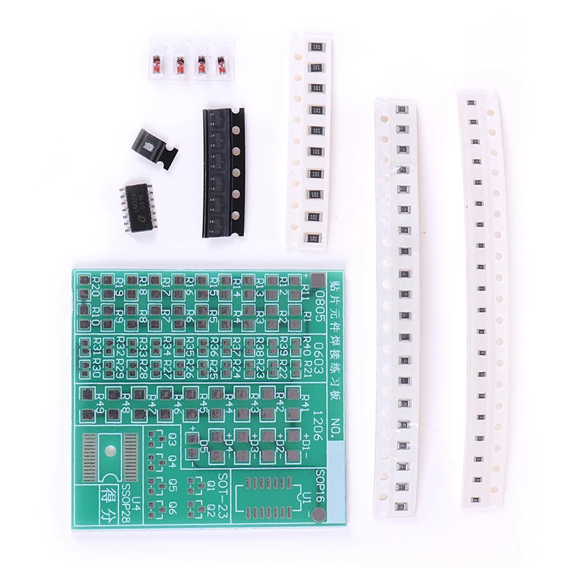 

SMD SMT Components Welding Practice Board Soldering Skill Training Beginner DIY Kit Electronic Kit For Self-Assembly