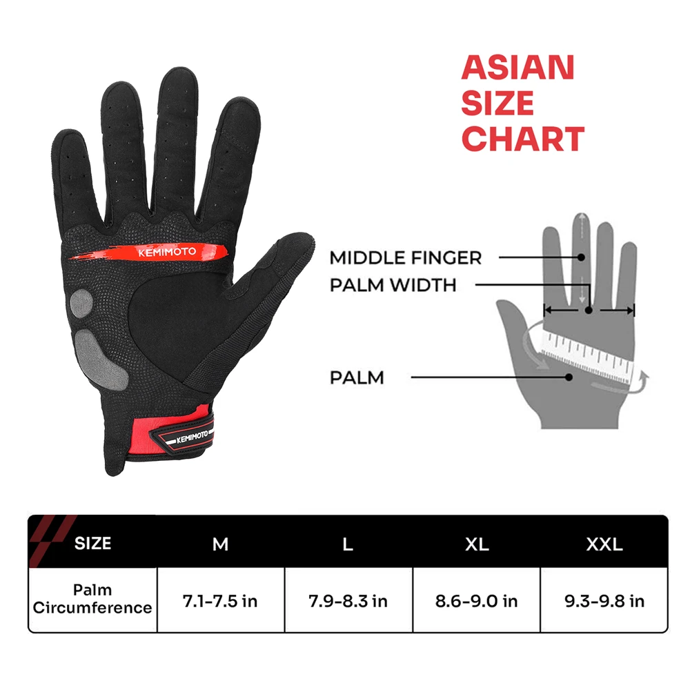 

KEMiMOTO Touchscreen Breathable Motorcycle Gloves Full Finger Guantes PVC Protective Gear For Racing Motocross ATV Luvas Leather