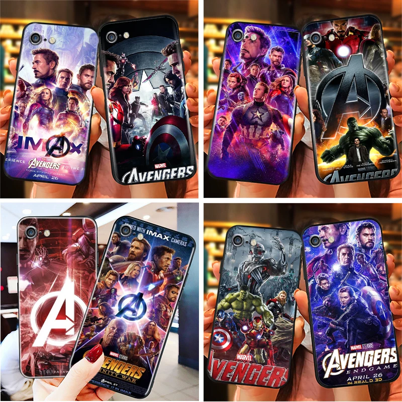 

Phone Case For iPhone 11 12 Pro Max 12 Mini 5 5S 6 6S 7 8 Plus SE2020 X XR XS Max Funda Marvel Avengers Iron Man Deadpool