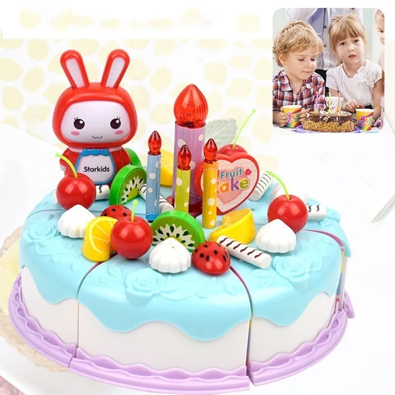 86 PCS DIY ролевые игры для резки фруктов торт ко дню рождения кухня игрушки набор еды